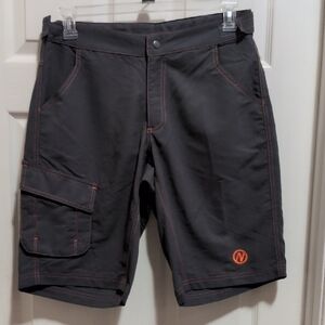 Vintage Nashbar Men's Med Adjustable Bicycle Cycling Commuter Cargo Shorts Gray